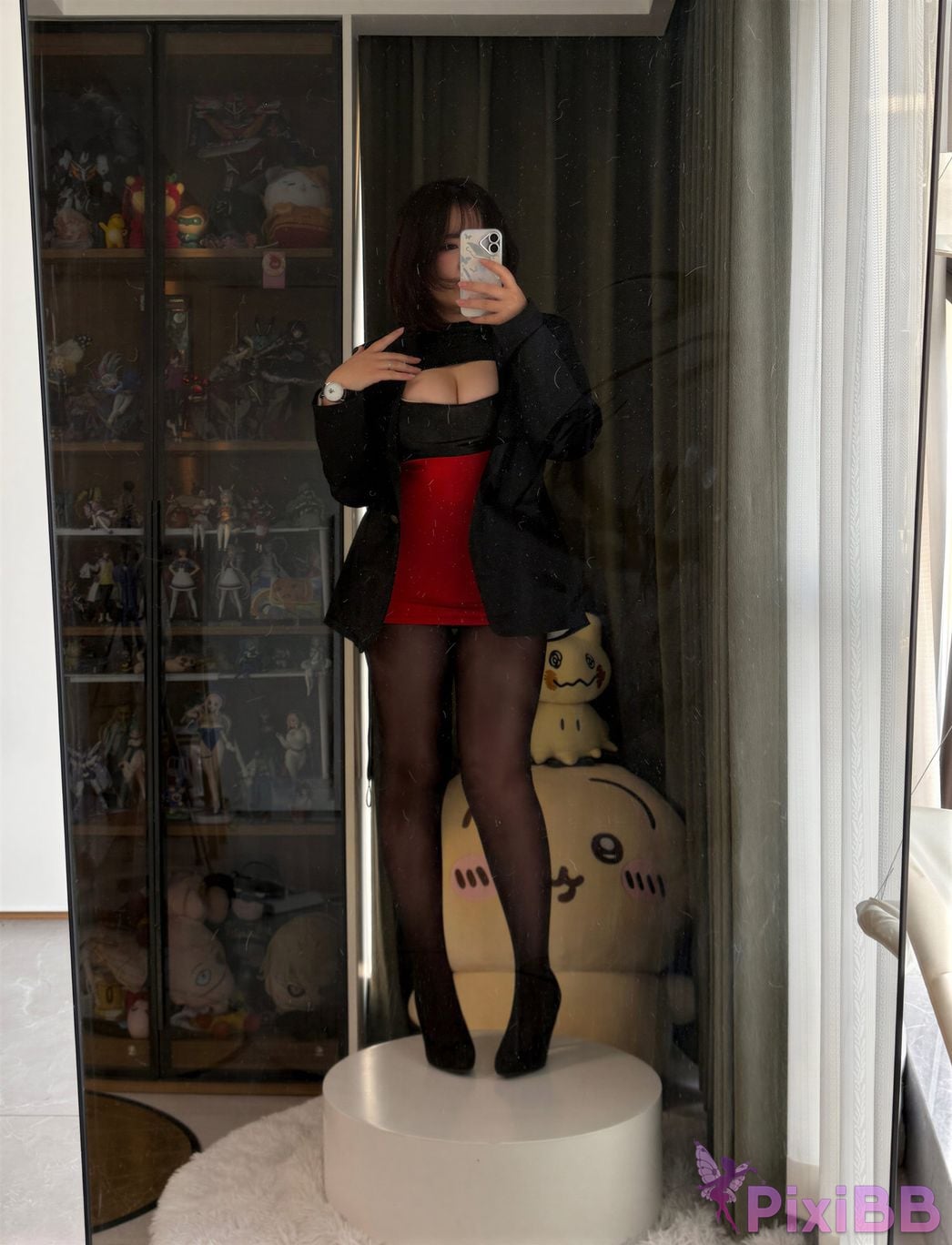 Cosplayer Ah Ban is very happy today Social animal selfie PixiBB.COM 001