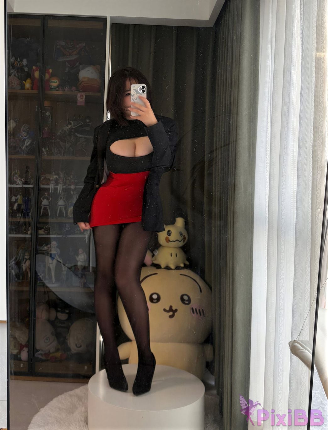 Cosplayer Ah Ban is very happy today Social animal selfie PixiBB.COM 010