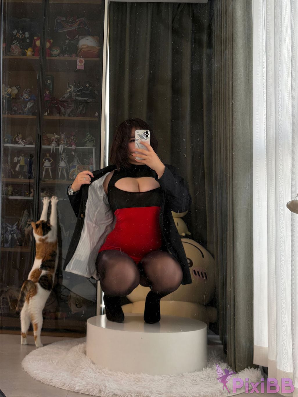 Cosplayer Ah Ban is very happy today Social animal selfie PixiBB.COM 018