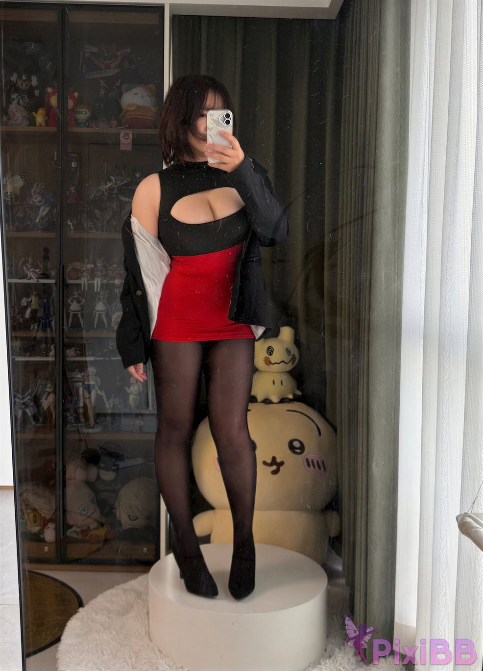 Cosplayer Ah Ban is very happy today Social animal selfie PixiBB.COM 023