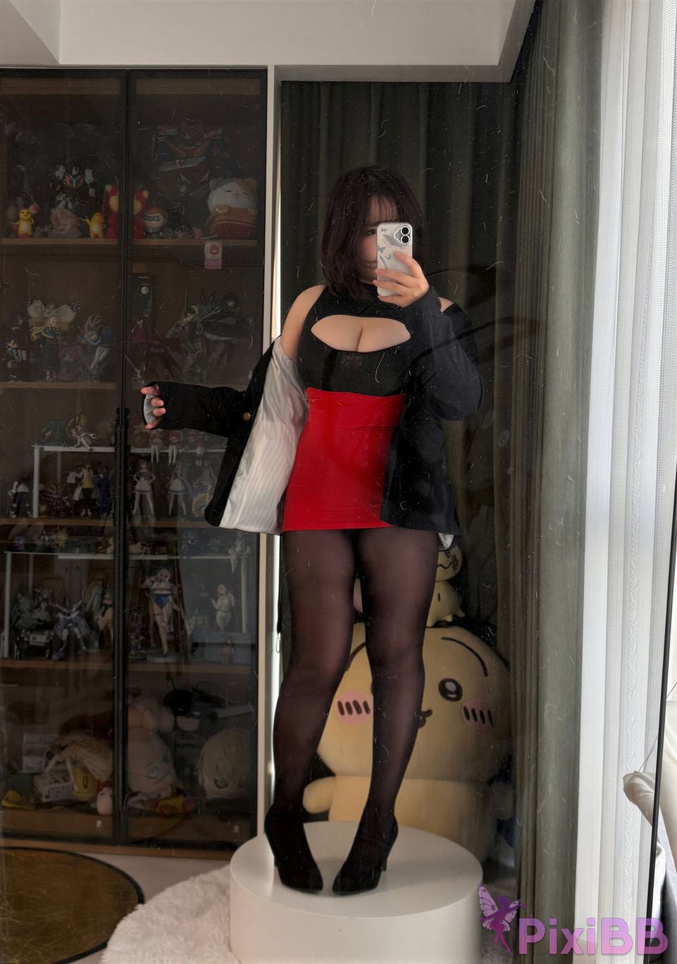 Cosplayer Ah Ban is very happy today Social animal selfie PixiBB.COM 034