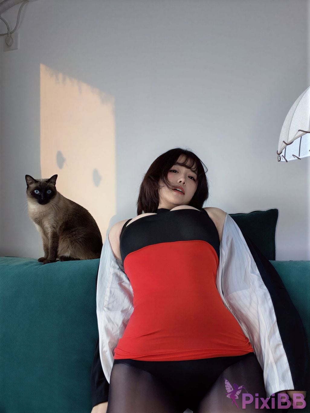 Cosplayer Ah Ban is very happy today Social animal selfie PixiBB.COM 050