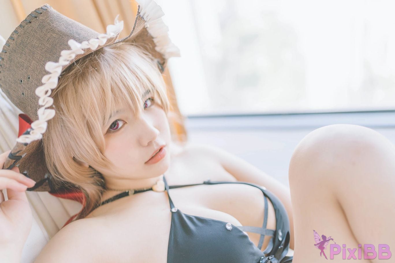 Cosplayer Ah Ban is very happy today azur lane jean bart swimsuit PixiBB.COM 014