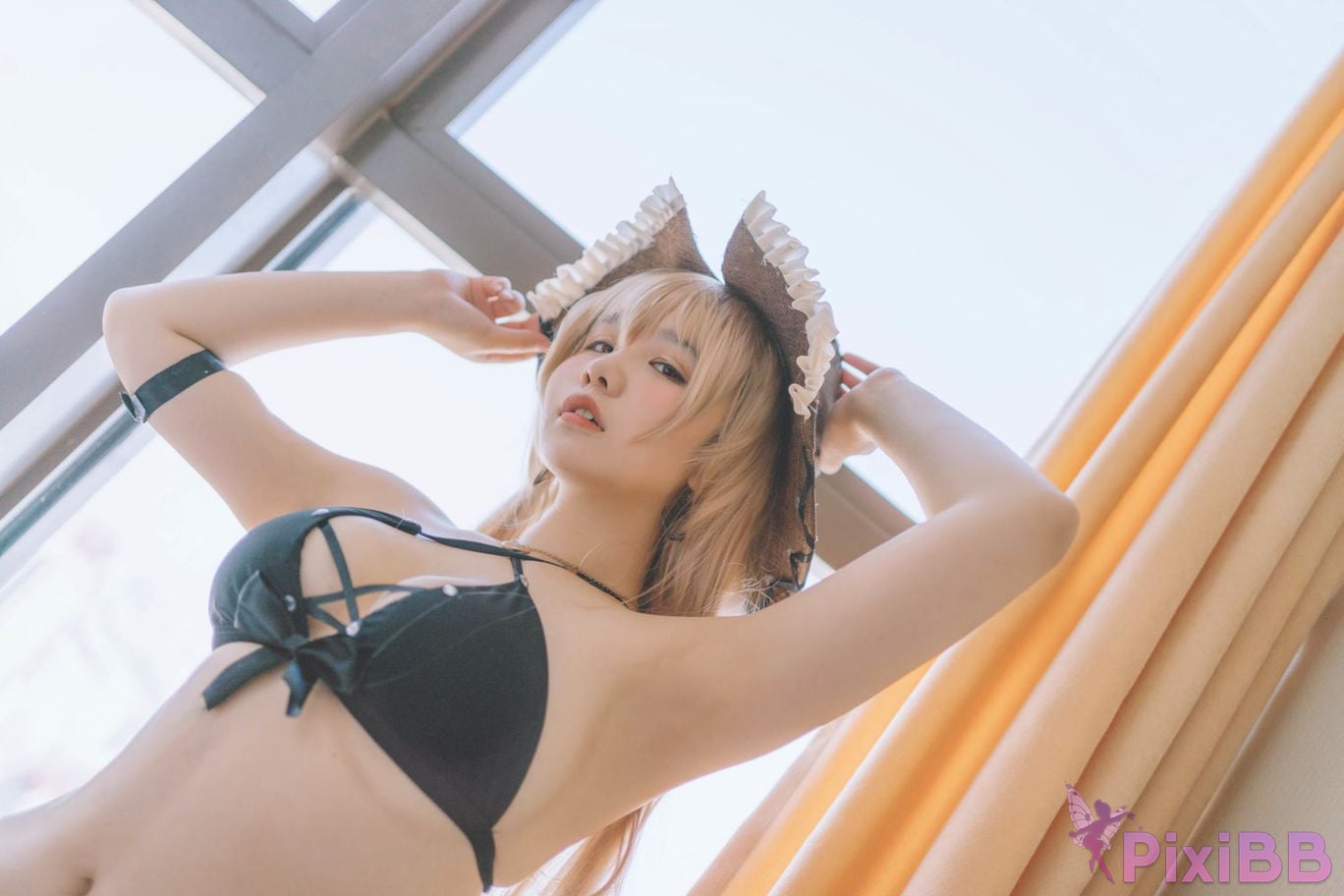 Cosplayer Ah Ban is very happy today azur lane jean bart swimsuit PixiBB.COM 020