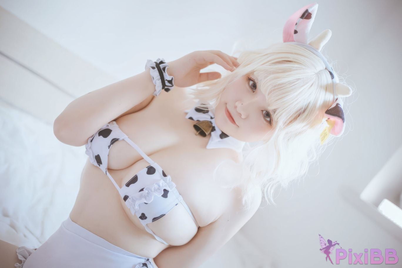 Cosplayer Ah Ban is very happy today cow bikini PixiBB.COM 003