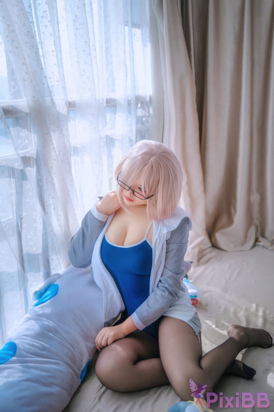 Cosplayer Ah Ban is very happy today Matthews gymnastics suit PixiBB.COM 001