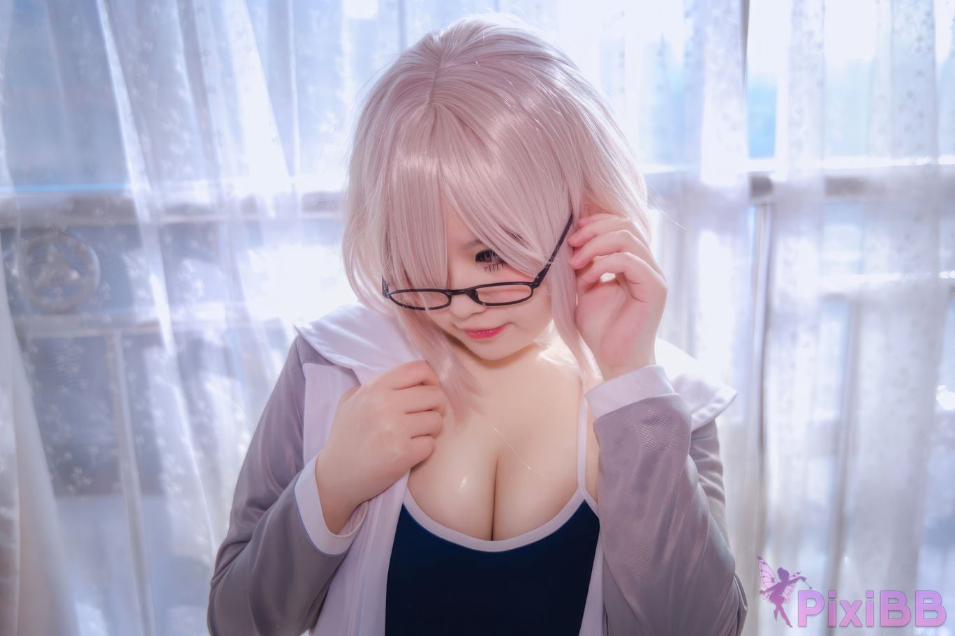 Cosplayer Ah Ban is very happy today Matthews gymnastics suit PixiBB.COM 007