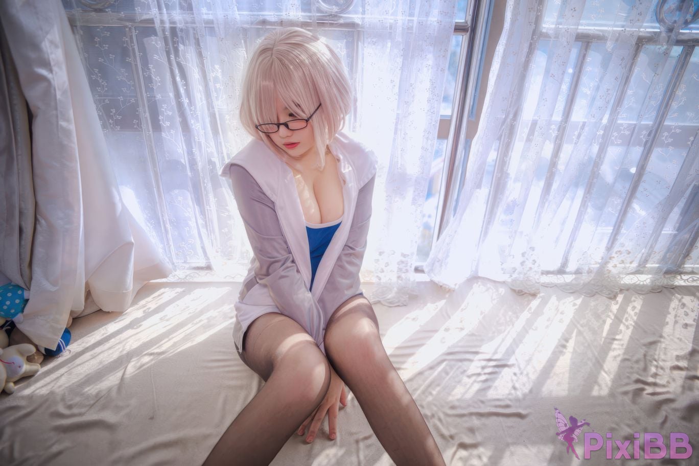 Cosplayer Ah Ban is very happy today Matthews gymnastics suit PixiBB.COM 009