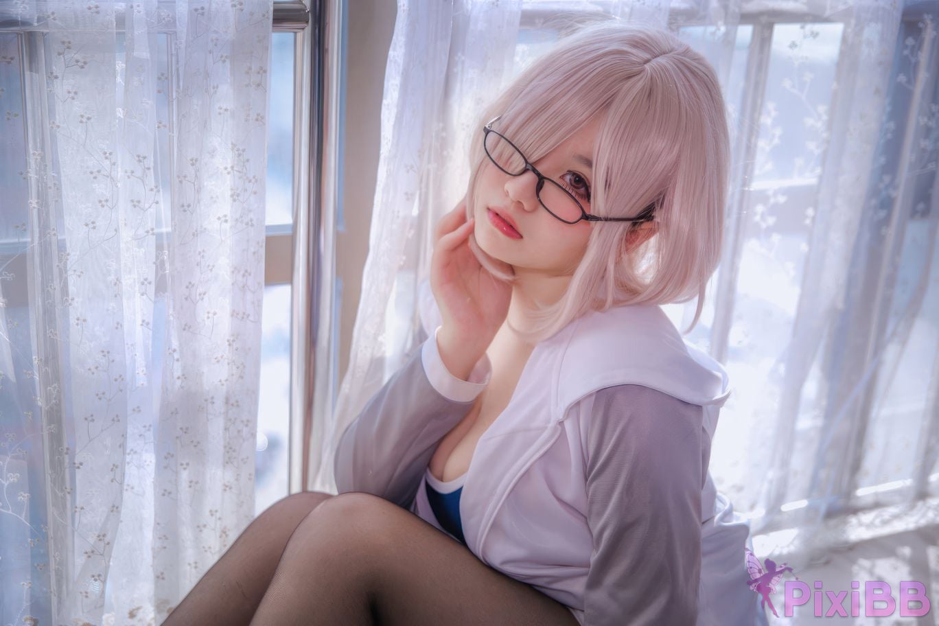 Cosplayer Ah Ban is very happy today Matthews gymnastics suit PixiBB.COM 010