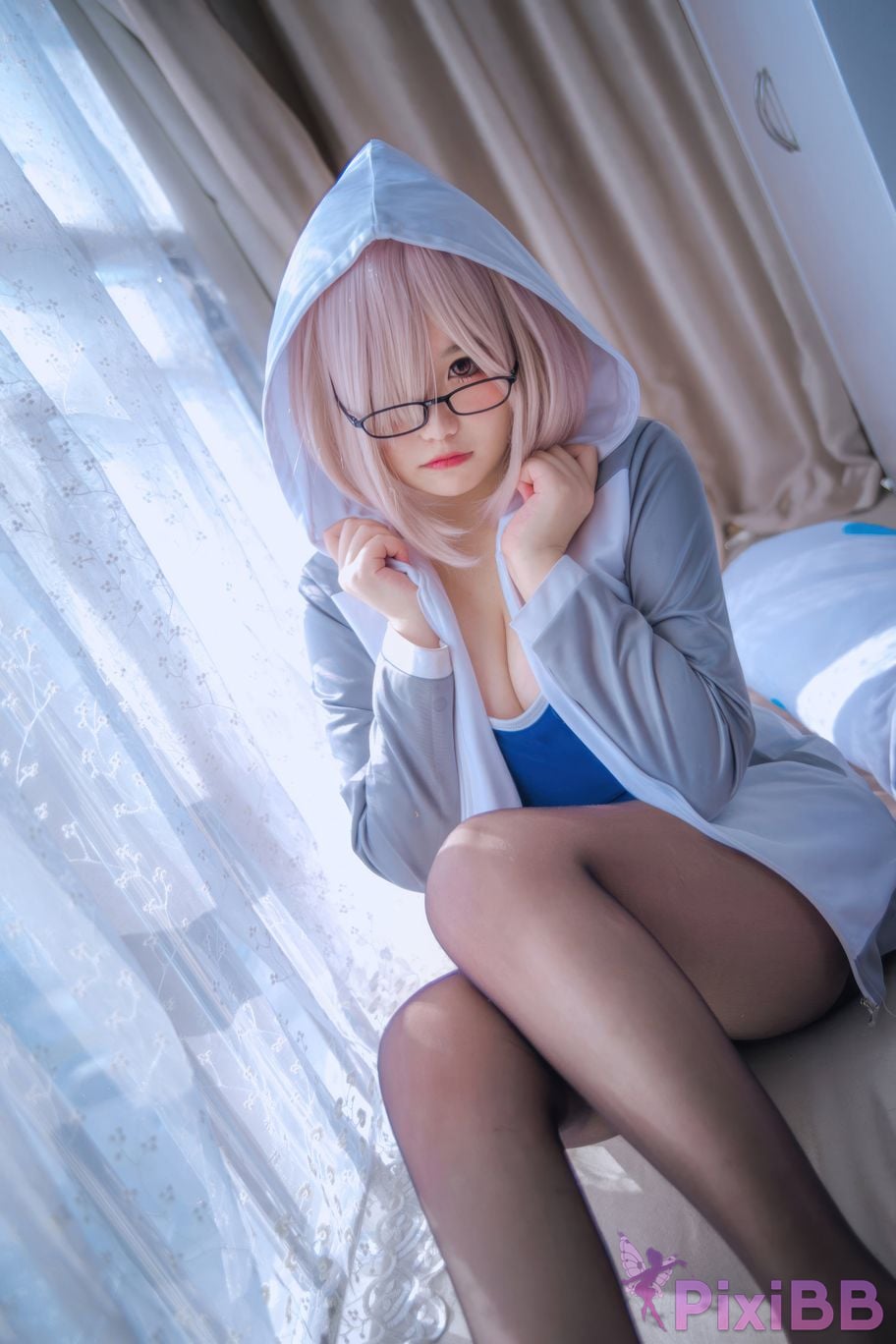 Cosplayer Ah Ban is very happy today Matthews gymnastics suit PixiBB.COM 019