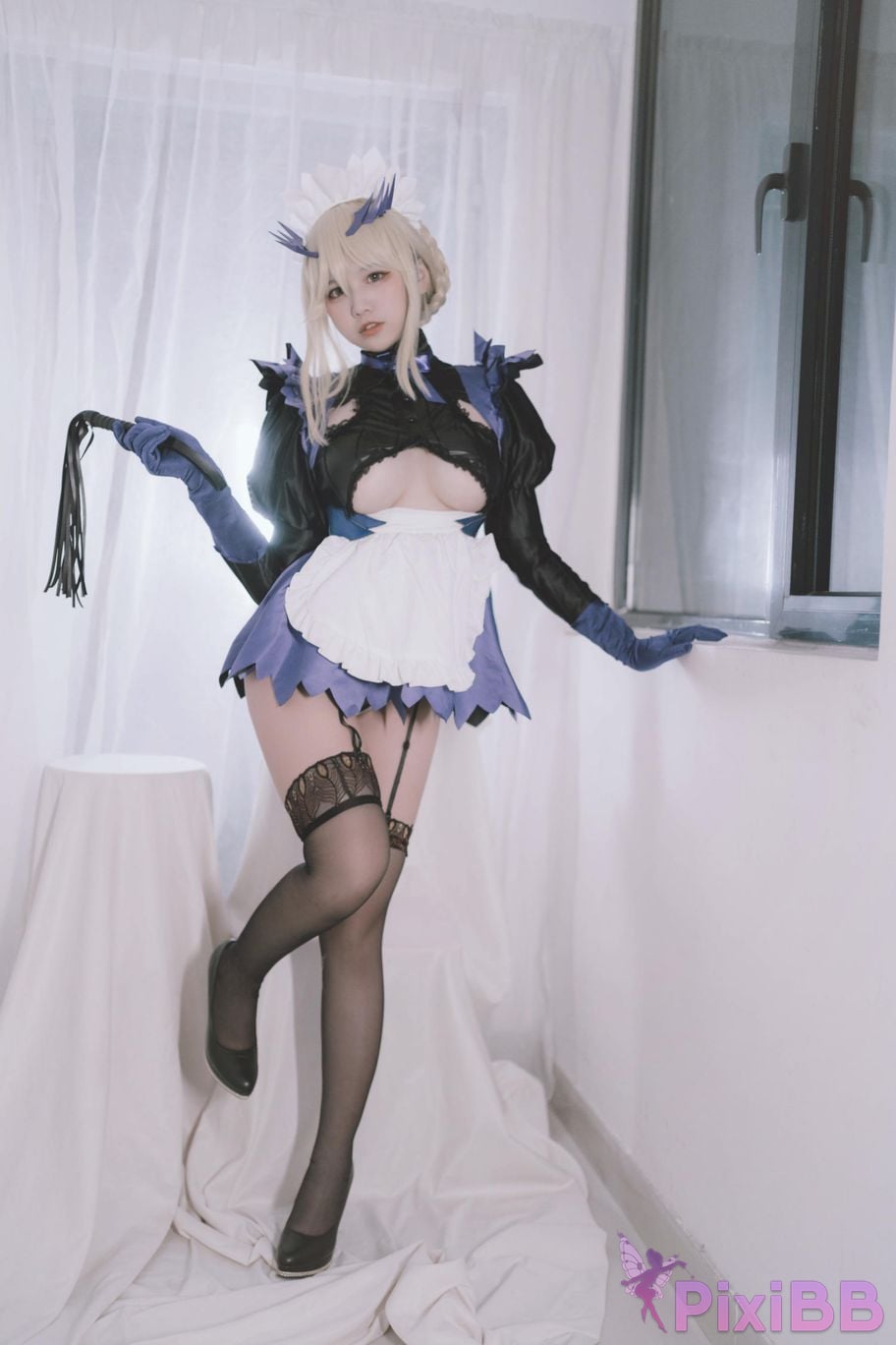 Cosplayer Ah Ban is very happy today FGO Black gun stupid maid PixiBB.COM 013