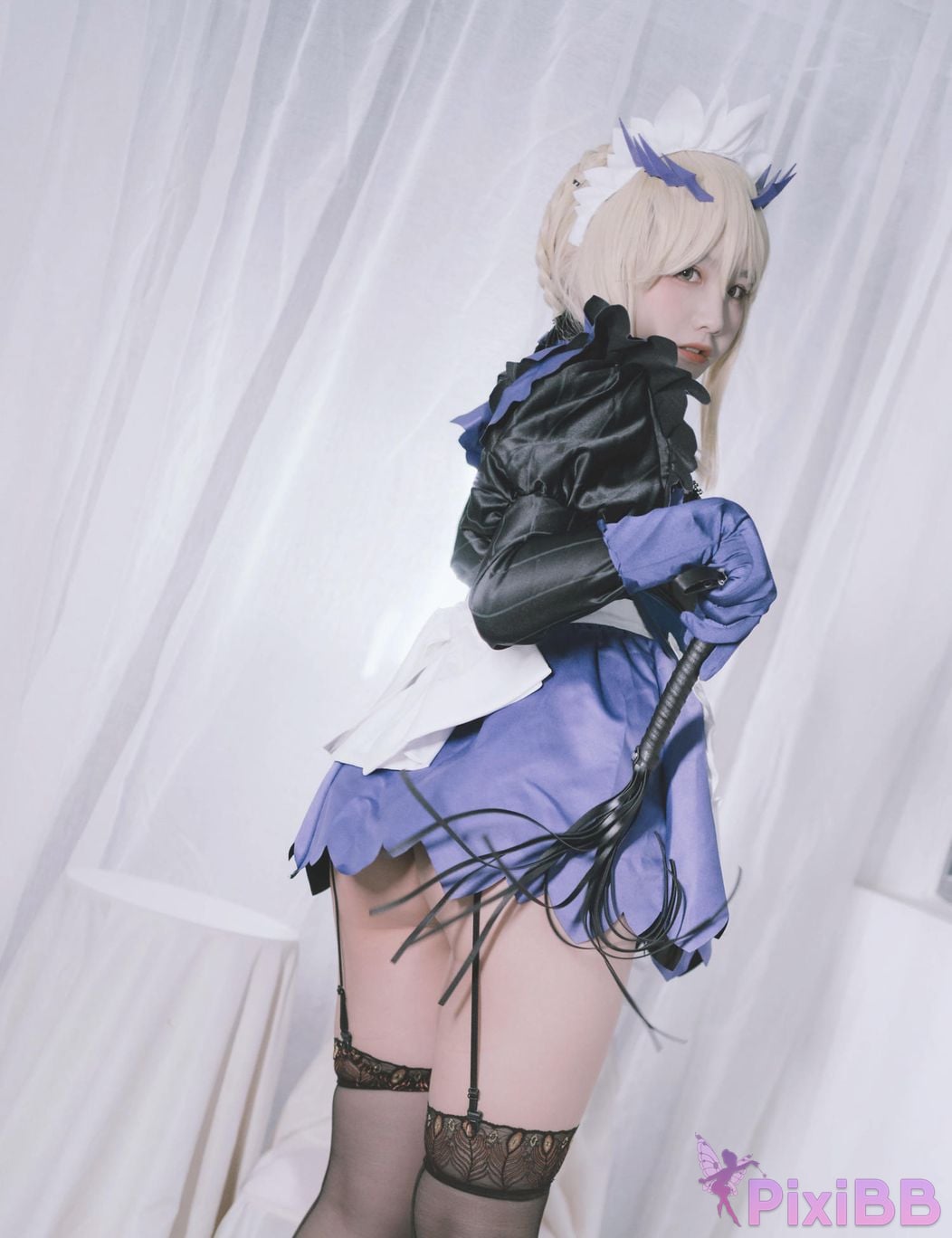 Cosplayer Ah Ban is very happy today FGO Black gun stupid maid PixiBB.COM 024