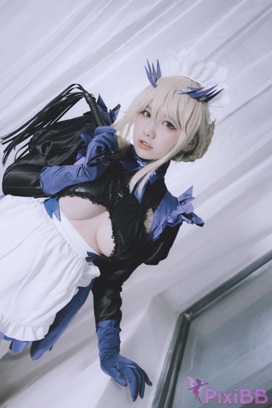 Cosplayer Ah Ban is very happy today FGO Black gun stupid maid PixiBB.COM 025