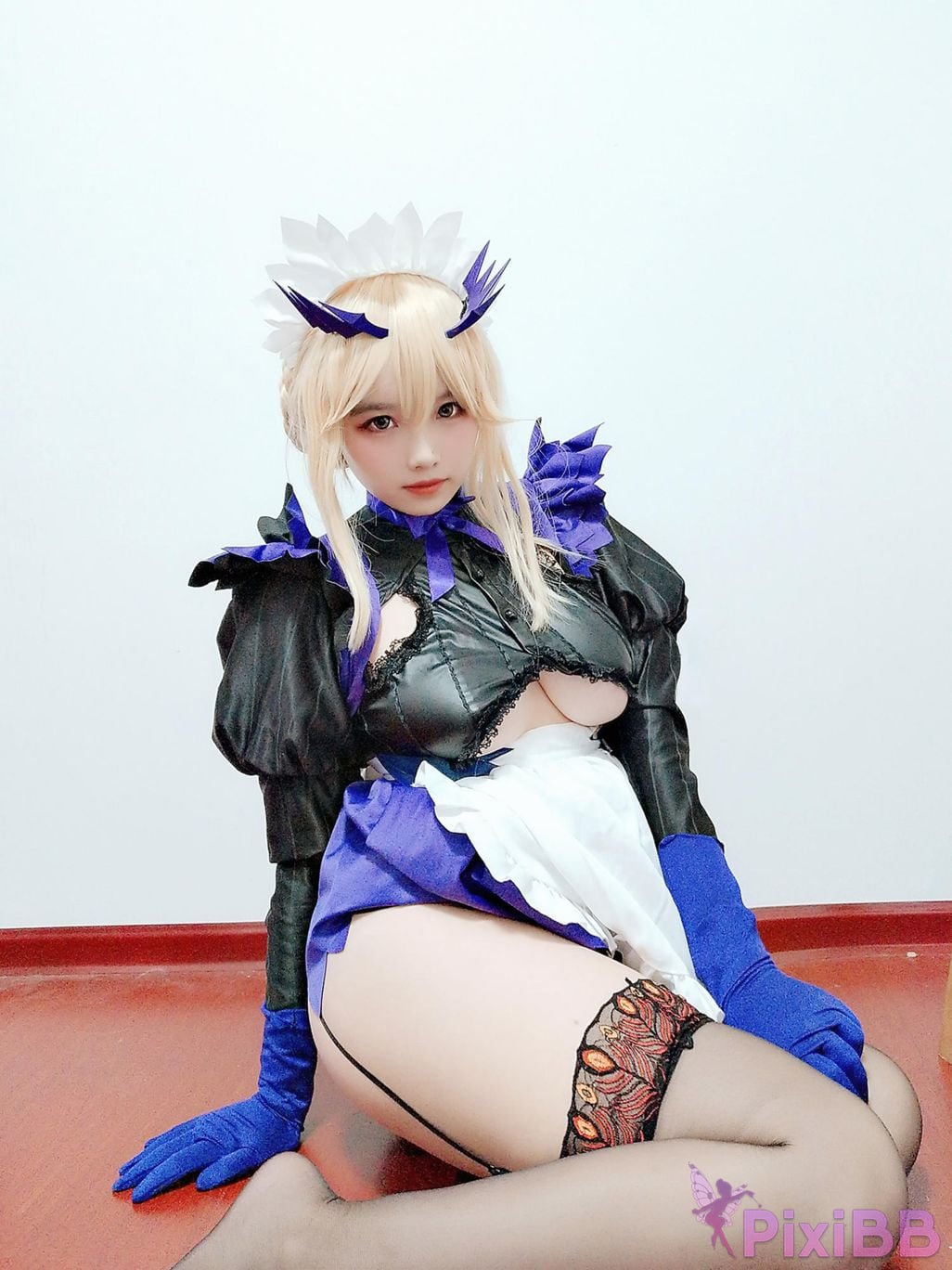 Cosplayer Ah Ban is very happy today FGO Black gun stupid maid PixiBB.COM 026