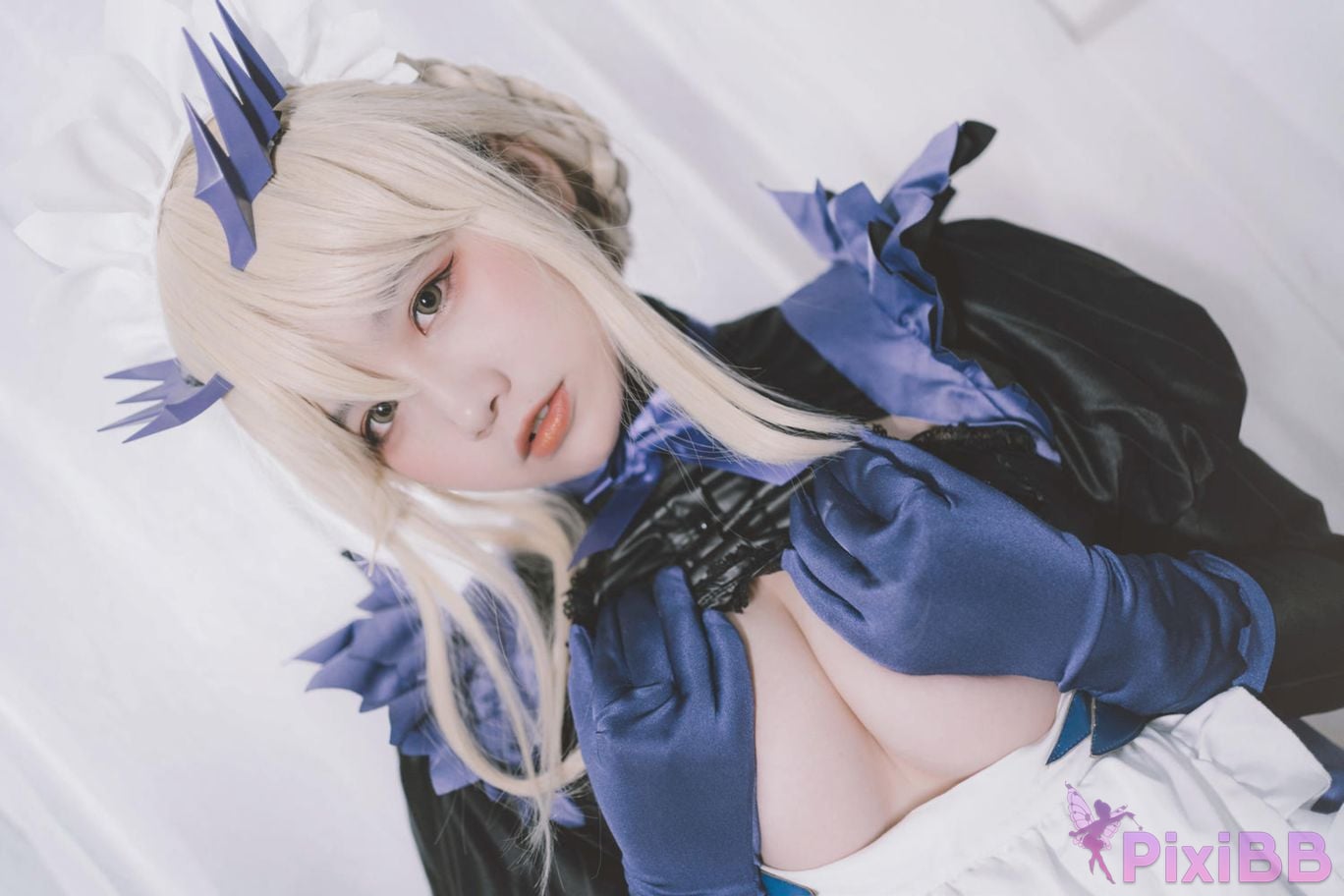 Cosplayer Ah Ban is very happy today FGO Black gun stupid maid PixiBB.COM 037