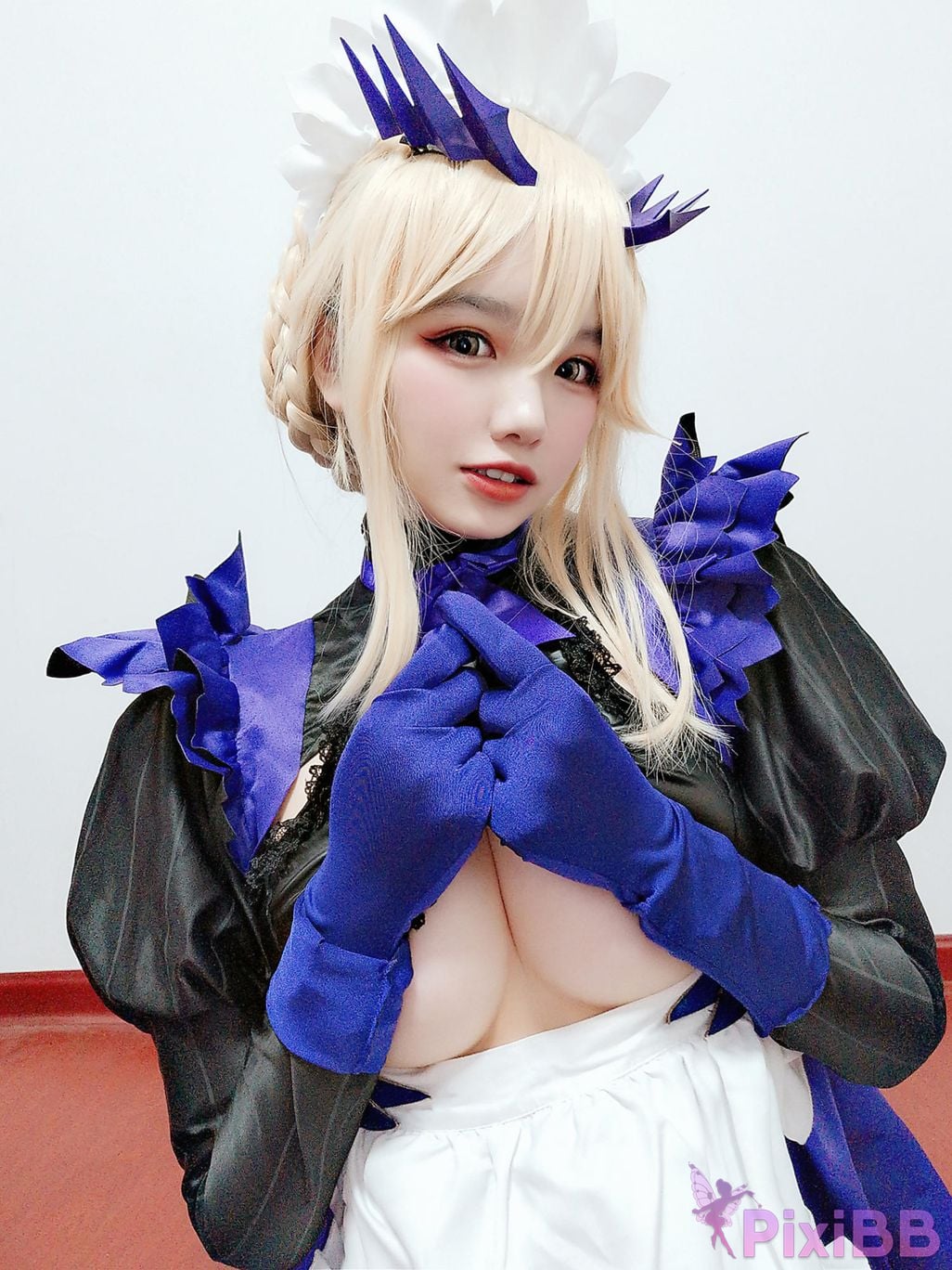 Cosplayer Ah Ban is very happy today FGO Black gun stupid maid PixiBB.COM 066