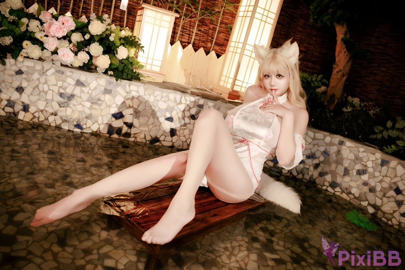 Cosplay A Xuexue Hot Spring Fox PixiBB.COM 041
