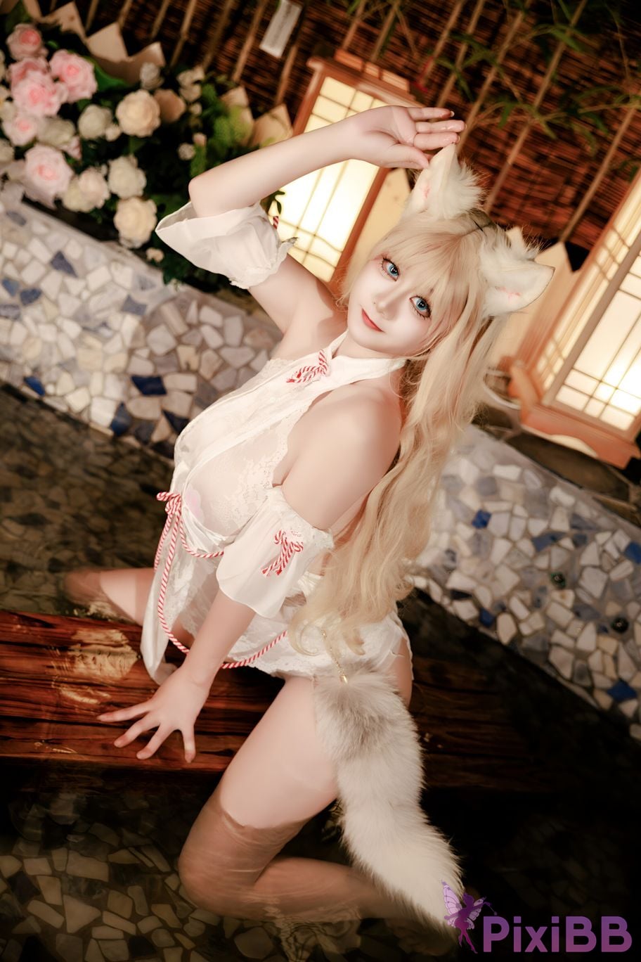 Cosplay A Xuexue Hot Spring Fox PixiBB.COM 043