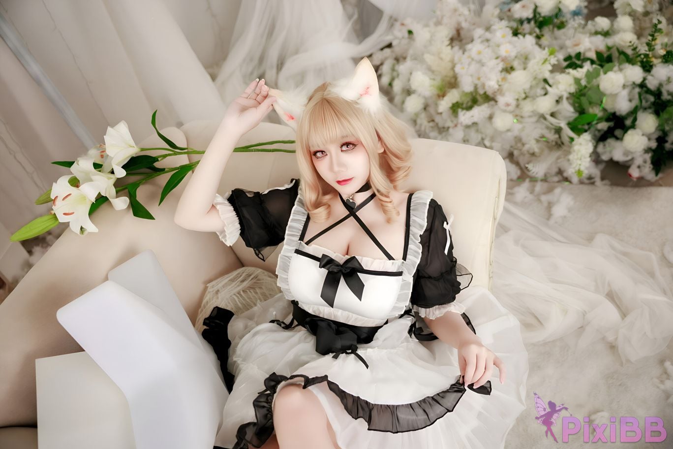 Cosplay A Xuexue afternoon maid PixiBB.COM 002
