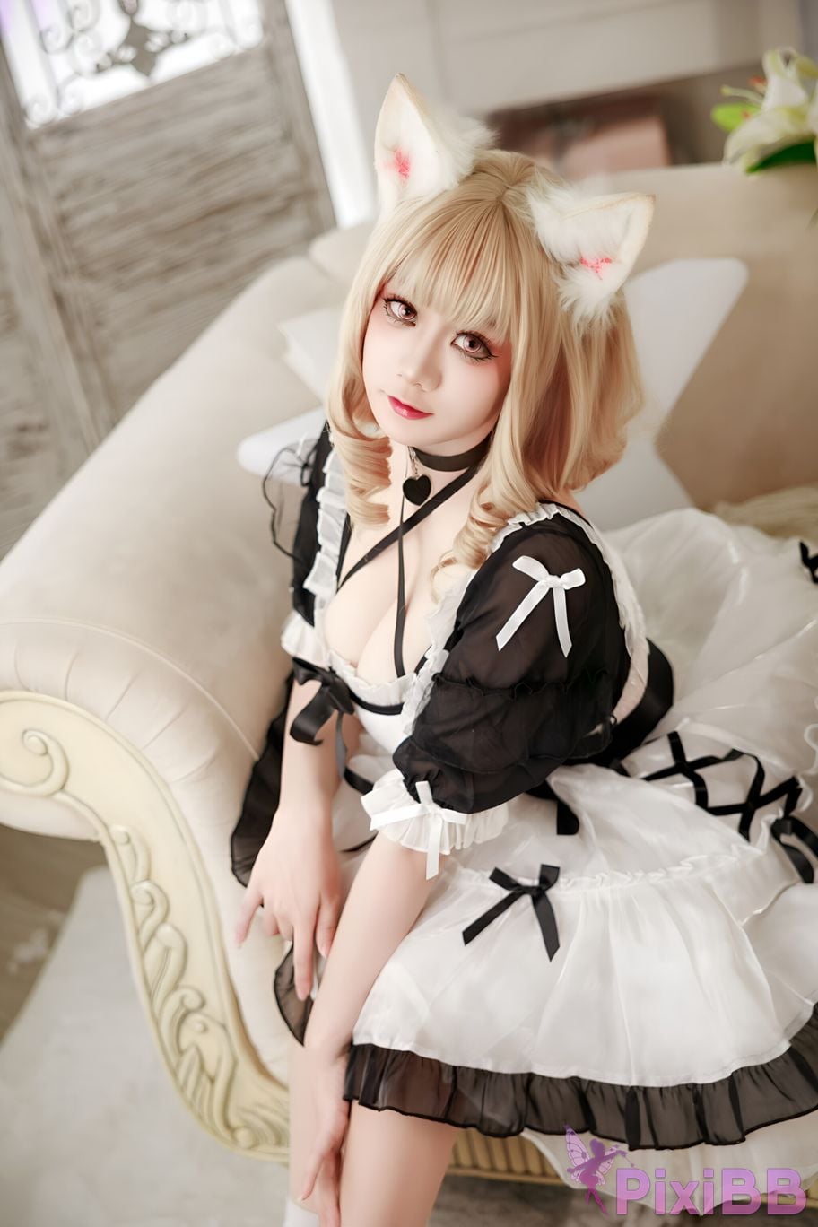 Cosplay A Xuexue afternoon maid PixiBB.COM 094