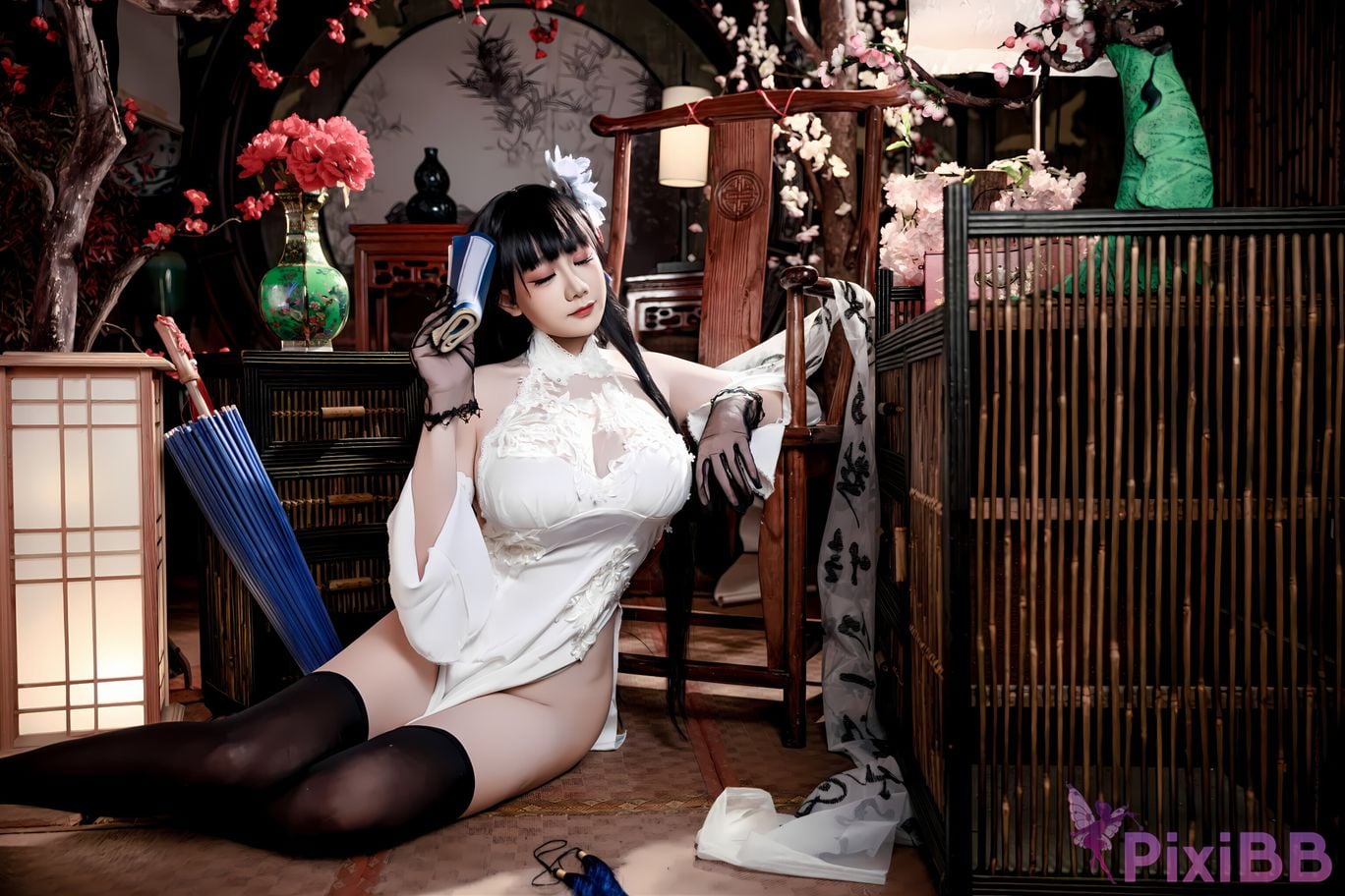 Cosplay A Xuexue Azure Route Yixian Cheongsam PixiBB.COM 006