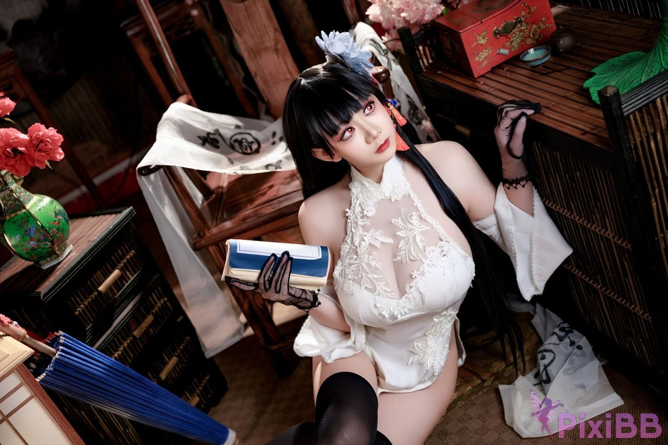 Cosplay A Xuexue Azure Route Yixian Cheongsam PixiBB.COM 007