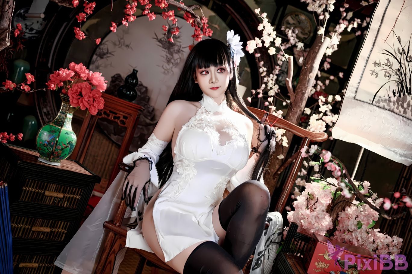 Cosplay A Xuexue Azure Route Yixian Cheongsam PixiBB.COM 014