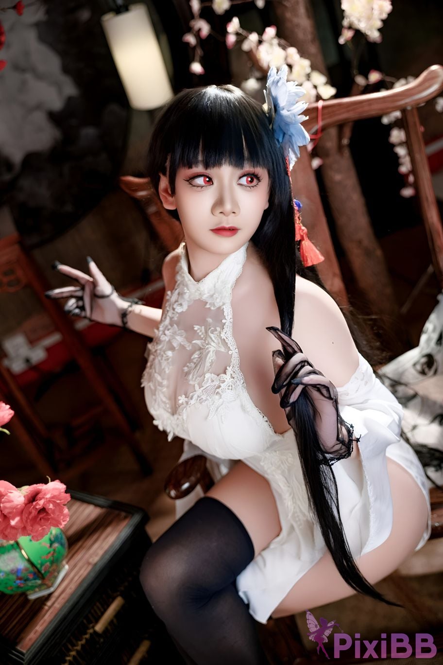 Cosplay A Xuexue Azure Route Yixian Cheongsam PixiBB.COM 018