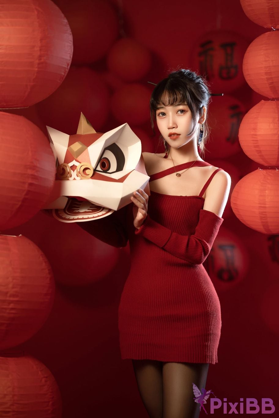 Cosplayer Not lazy cat new year PixiBB.COM 015