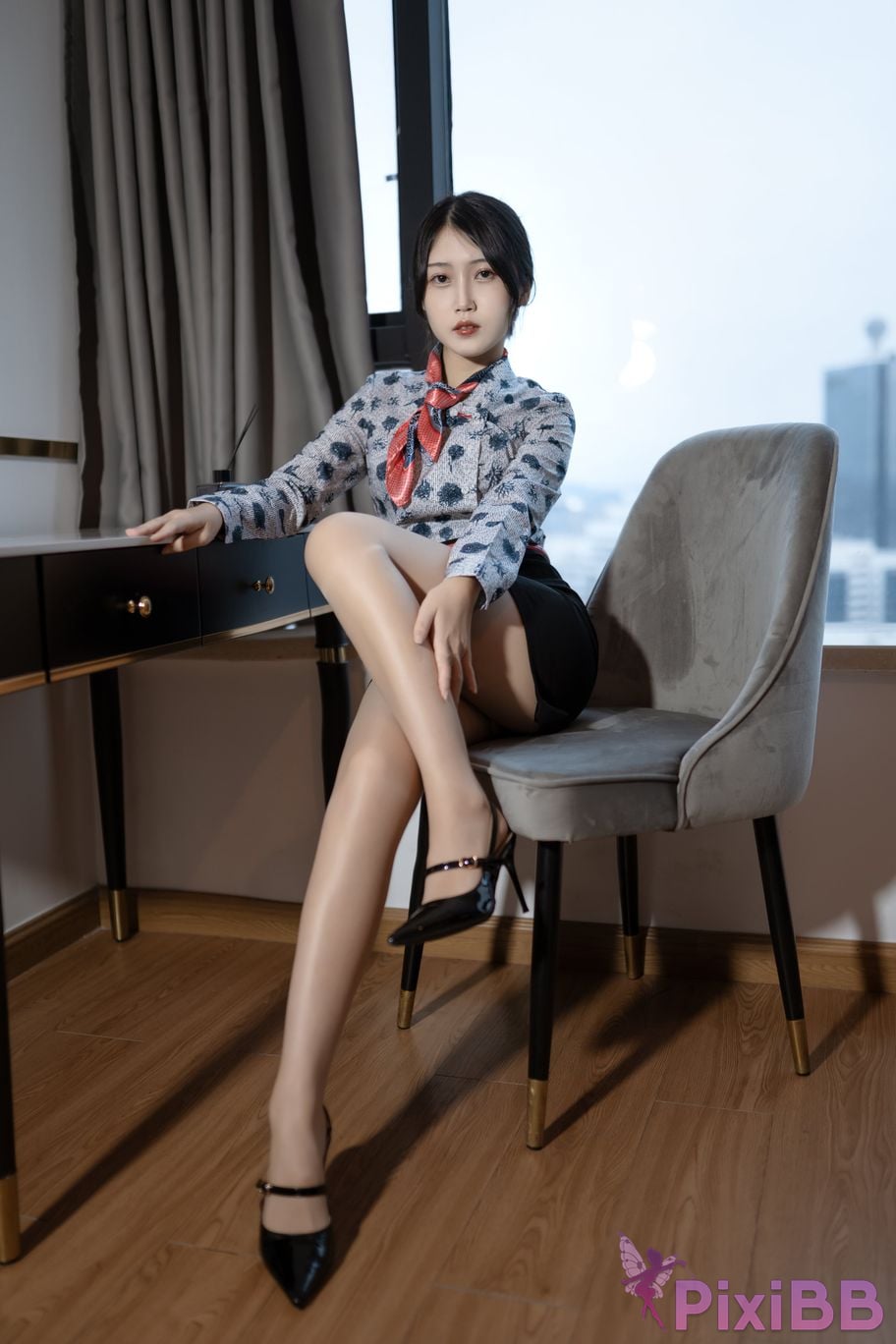 Cosplayer Not lazy cat China Eastern Airlines stewardess uniform PixiBB.COM 008