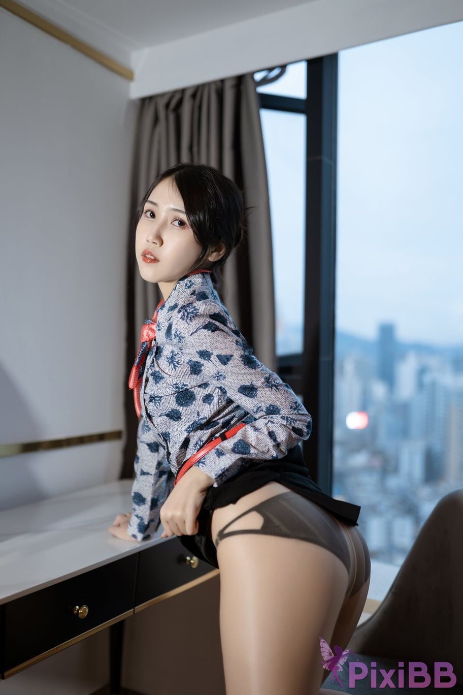 Cosplayer Not lazy cat China Eastern Airlines stewardess uniform PixiBB.COM 011