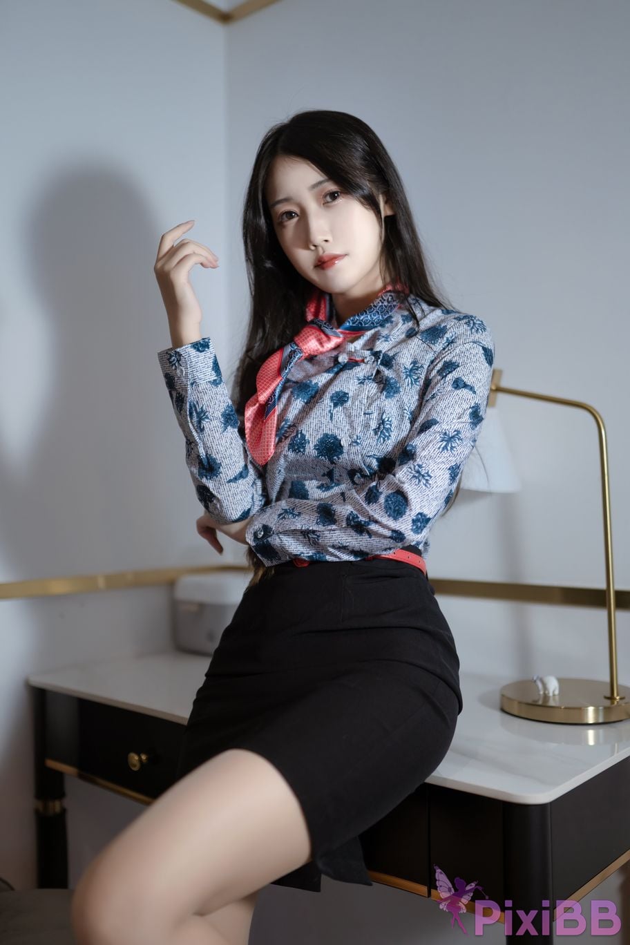 Cosplayer Not lazy cat China Eastern Airlines stewardess uniform PixiBB.COM 045