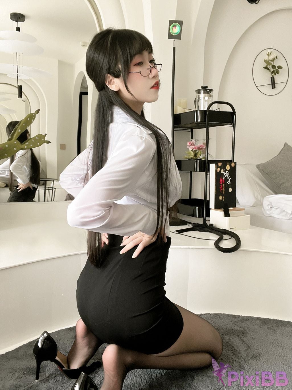 Cosplay Dont Stupid Cat Black Silk Butt OL PixiBB.COM 008