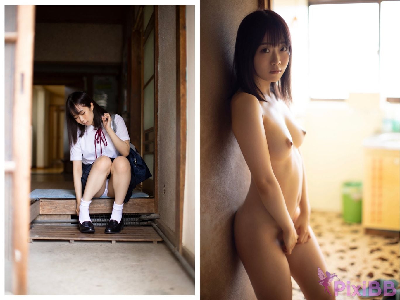 Japanese Idol Mao Watanabe Shen Ye Lan childhood friend Nude photo collection PixiBB.COM 017