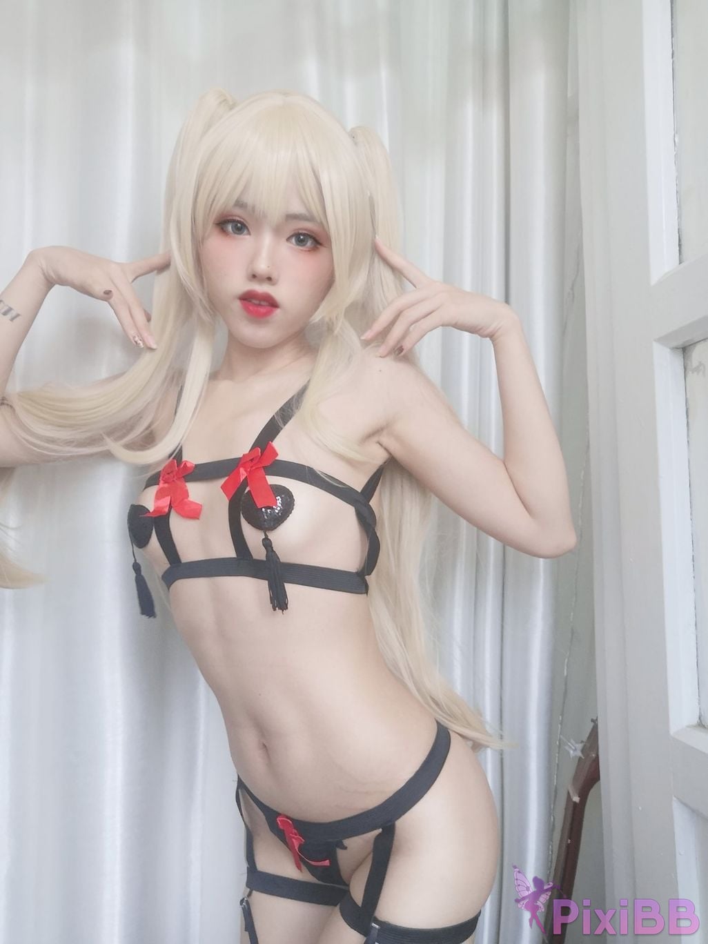 Cosplayer Titanium alloy TiTi blood drops PixiBB.COM 002