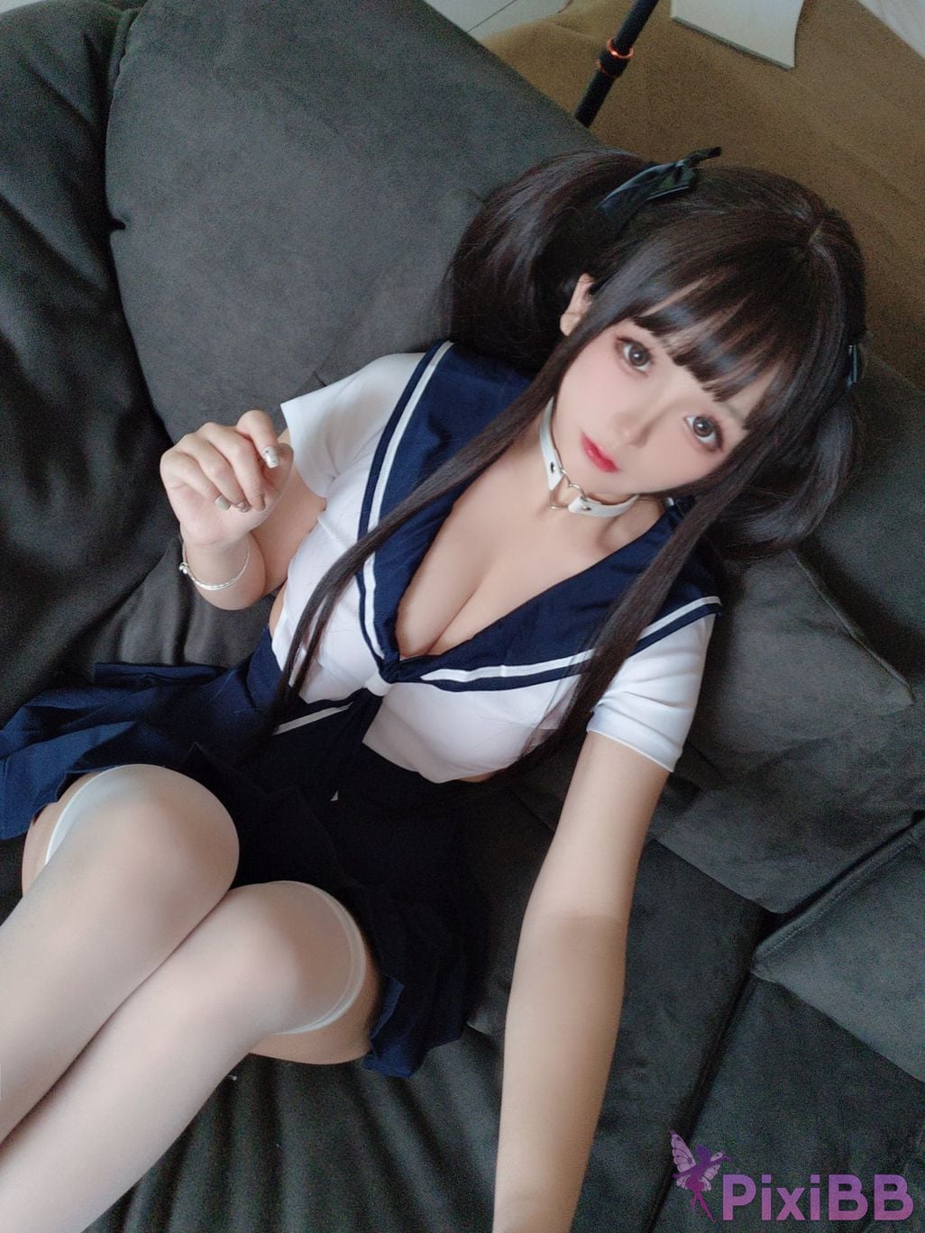 Cosplayer Hinajiao Selfie of school girl in uniform PixiBB.COM 021