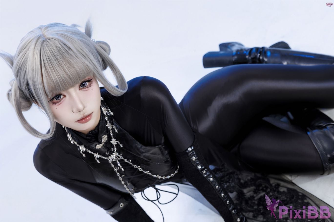 Cosplayer Qiqi be good Black smoke cheongsam PixiBB.COM 017