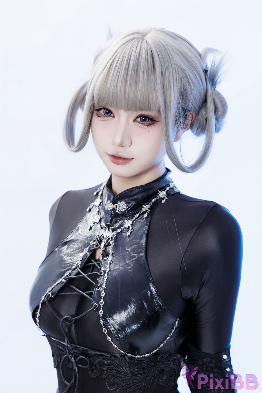 Cosplayer Qiqi be good Black smoke cheongsam PixiBB.COM 035