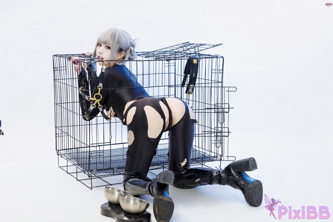 Cosplayer Qiqi be good Black smoke cheongsam PixiBB.COM 103