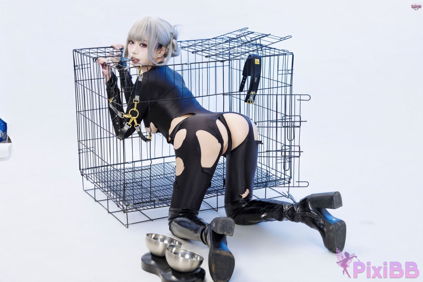 Cosplayer Qiqi be good Black smoke cheongsam PixiBB.COM 104