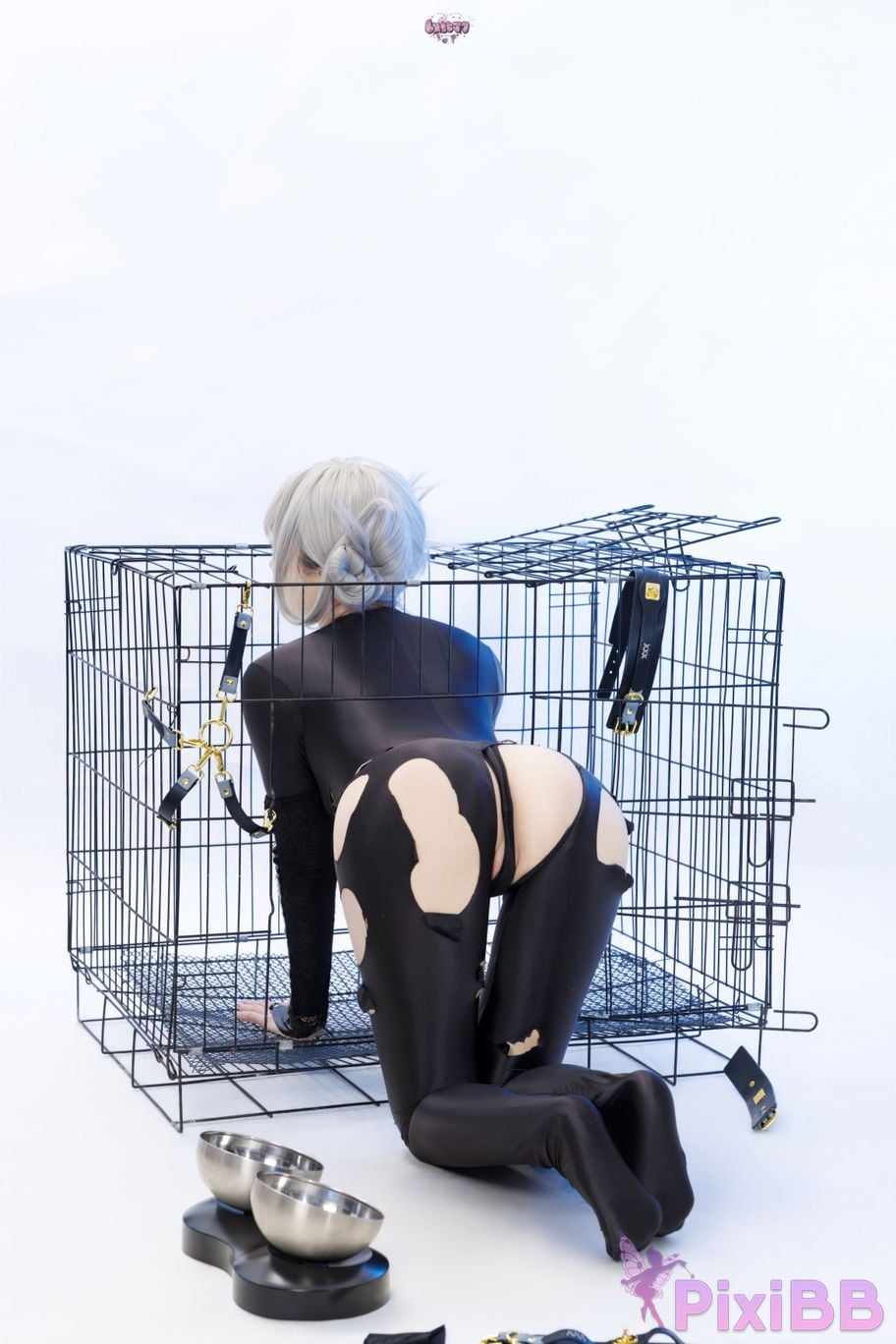 Cosplayer Qiqi be good Black smoke cheongsam PixiBB.COM 106