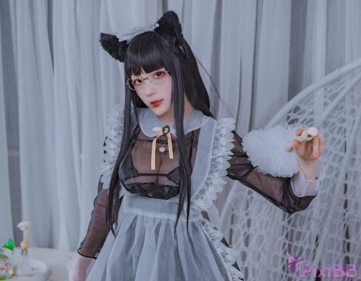 Cosplay cheese block wii the president is a maid PixiBB.COM 002