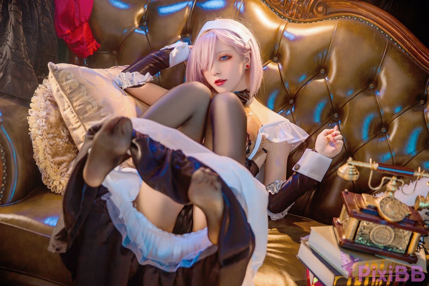 Cosplay Cheese Block Wii Miyamoto Musashi Maid PixiBB.COM 008.JPG