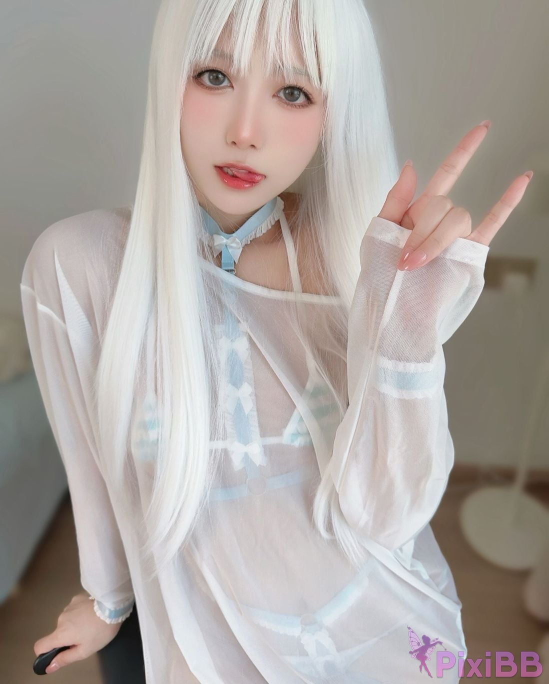 Cosplay Pudding Dafa White haired girlfriend PixiBB.COM 014