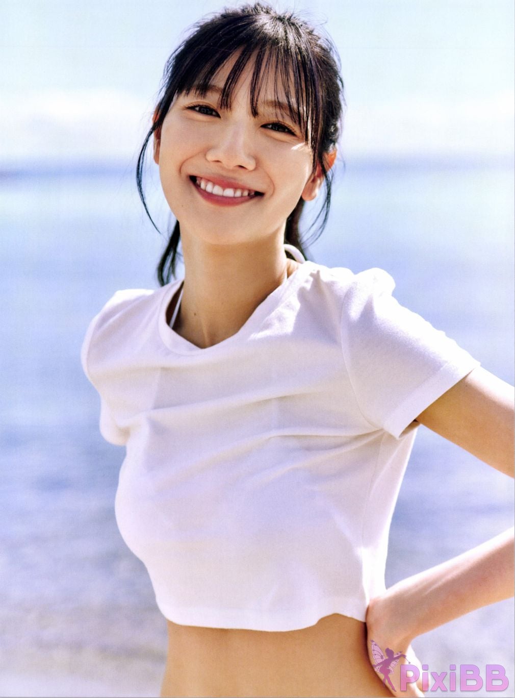 Japanese Idol Hina Kawata He Tian Yang Cai 2nd photo collection take off PixiBB.COM 018