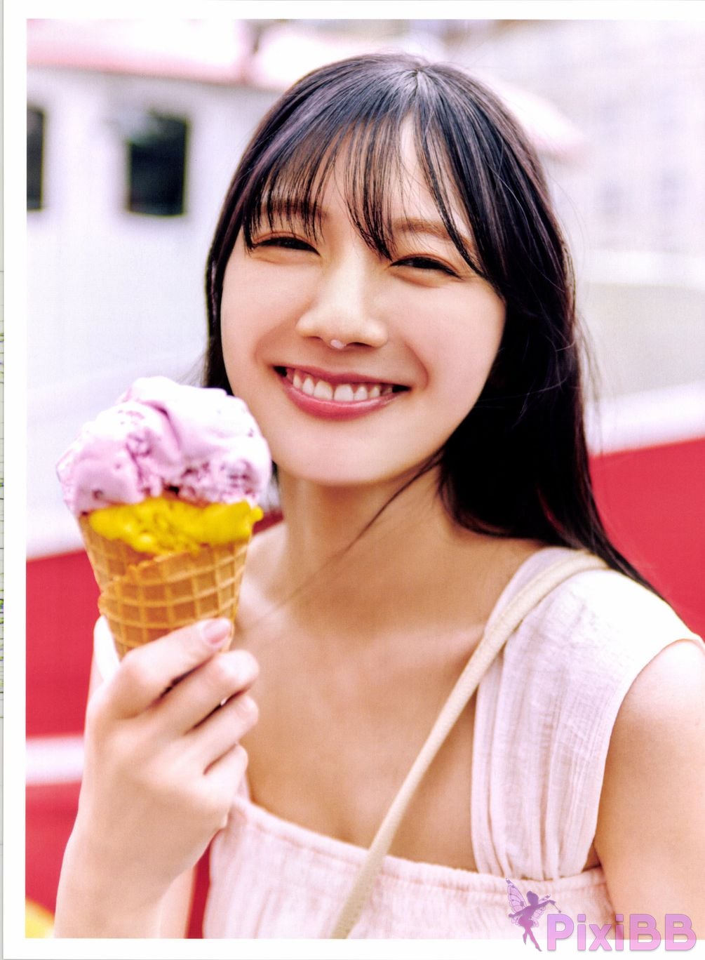 Japanese Idol Hina Kawata He Tian Yang Cai 2nd photo collection take off PixiBB.COM 038