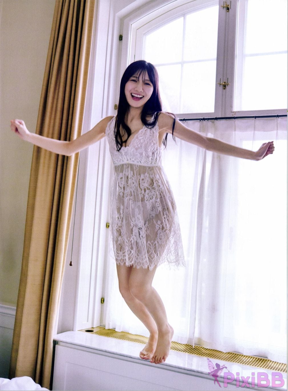 Japanese Idol Hina Kawata He Tian Yang Cai 2nd photo collection take off PixiBB.COM 047