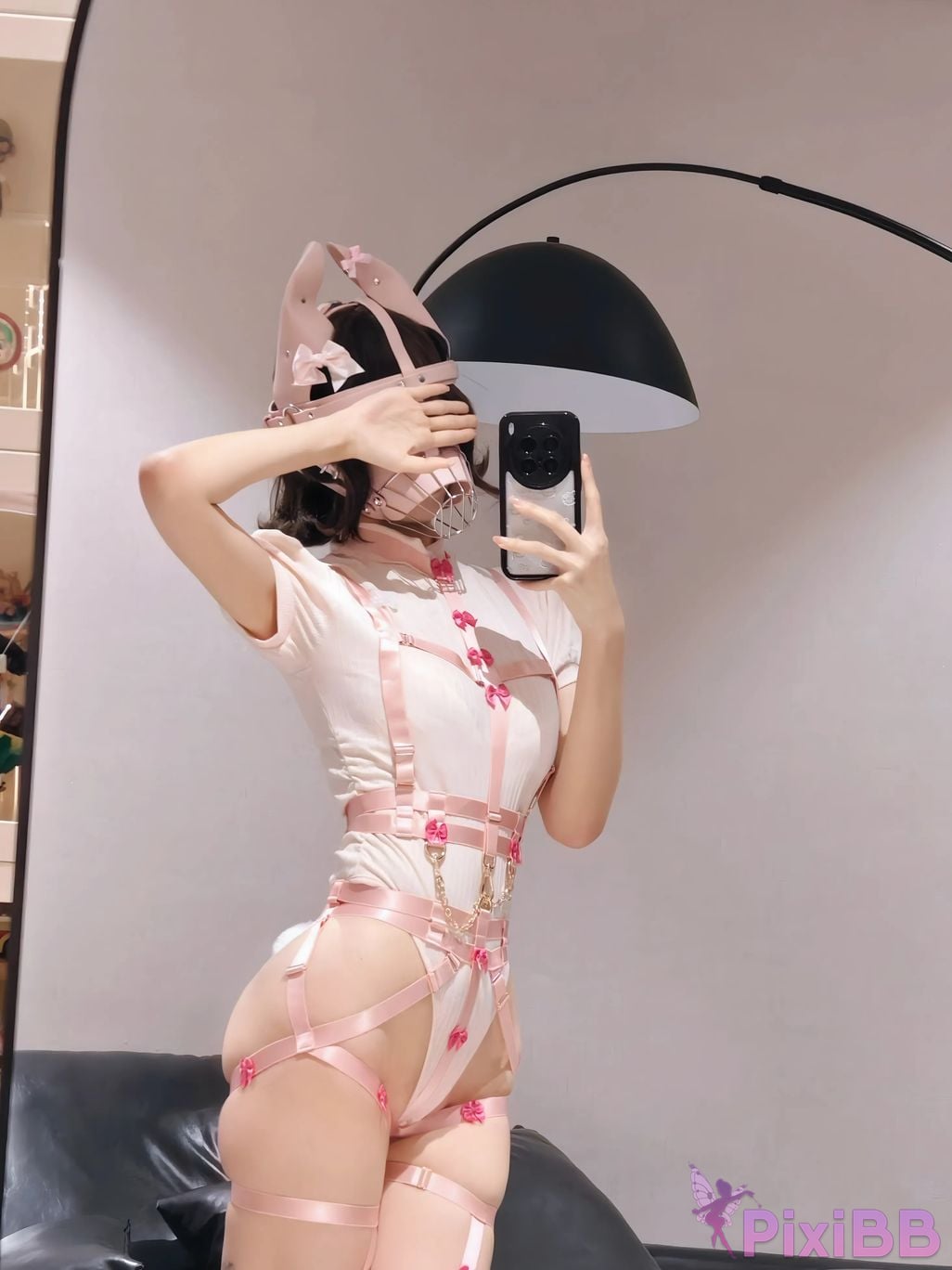 Cosplayer Mochi is delicious Bow tie puppy PixiBB.COM 030