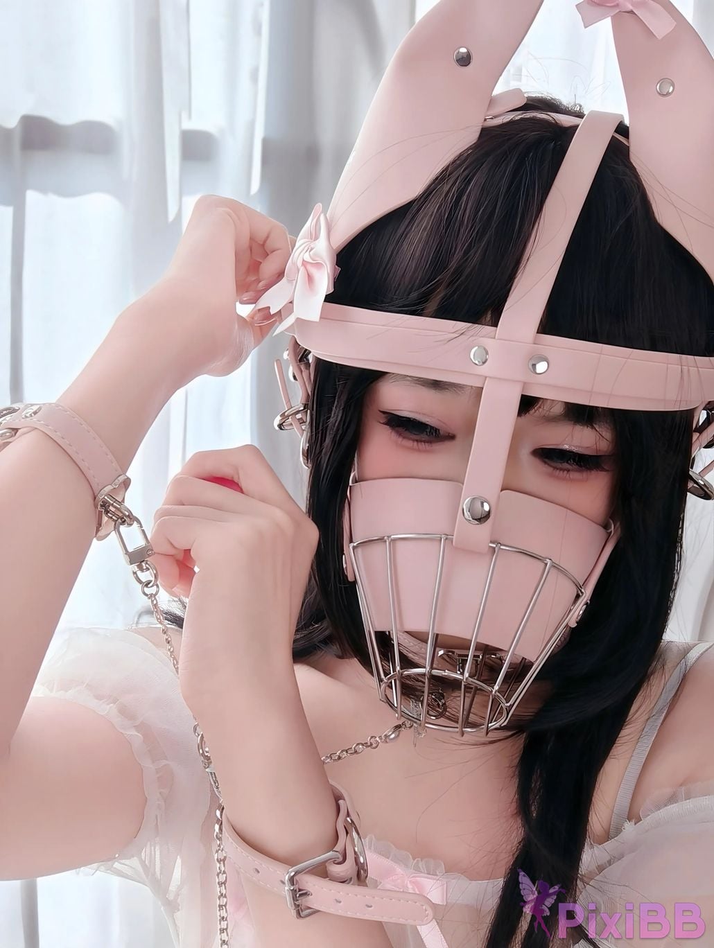 Cosplayer Mochi is delicious Bow tie puppy PixiBB.COM 076