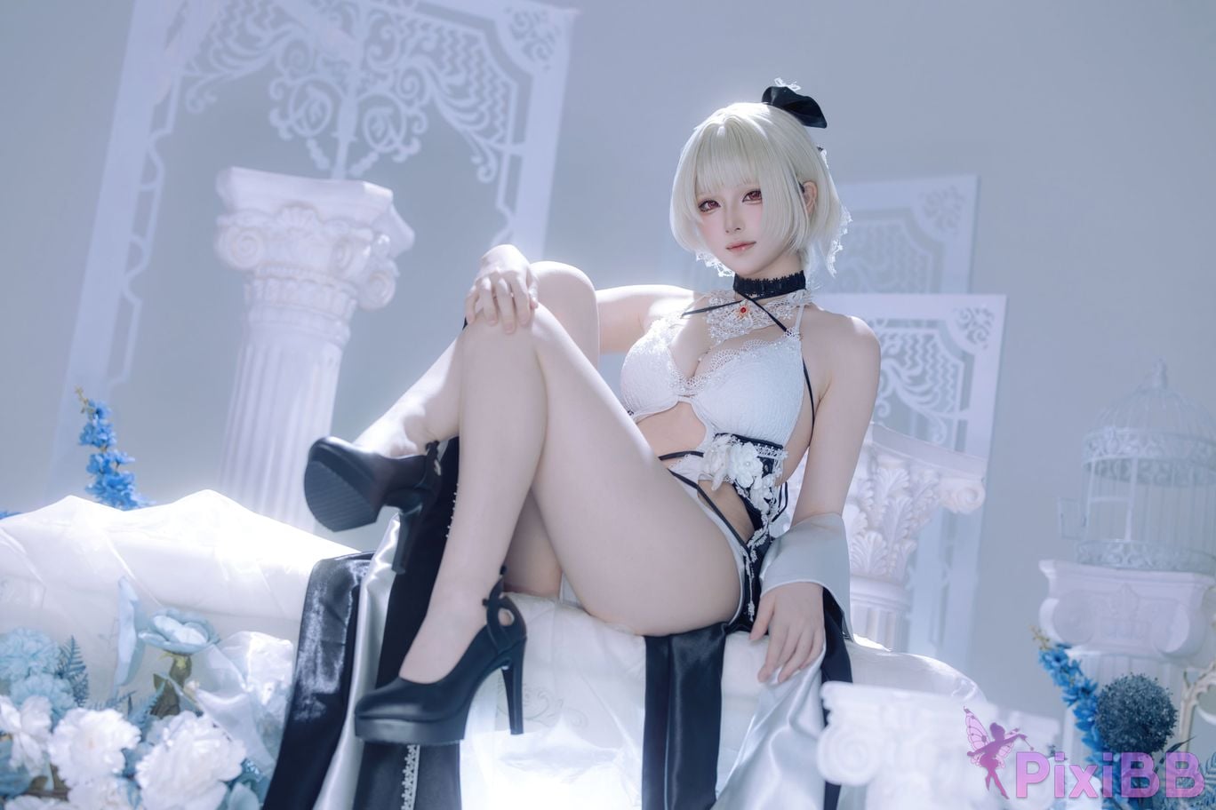 Cosplayer Island fish azur lane Awesome fan dress PixiBB.COM 002